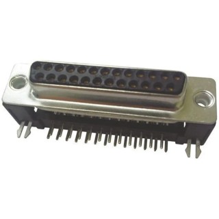 Amphenol Communications Solutions 9 Way Right Angle 2.74 mm Pitch Through Hole D-Sub Connector with 4 to 40 UNC FCE17