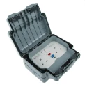 MK Electric Masterseal Plus 13A Active 2 Gang Key Operated RCD Socket Surface Mounted Polycarbonate IP66 IP56 K56231GRY