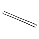HellermannTyton Black Polyester Coated Stainless Steel Roller Ball Cable Tie 201 mm x 4.6 mm 111-00289 MBT8SFC-SP/SS316-BK