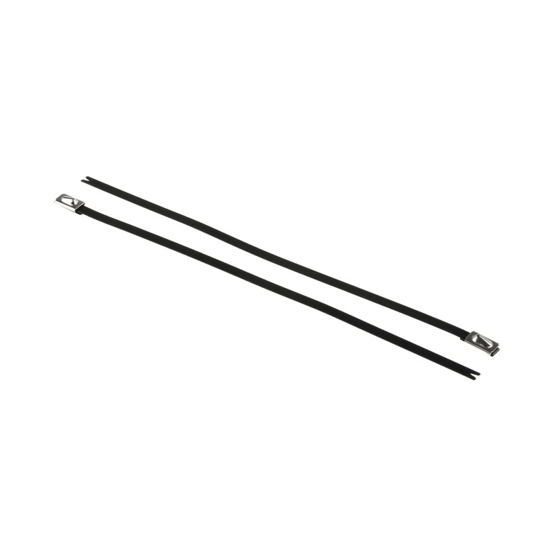 HellermannTyton Black Polyester Coated Stainless Steel Roller Ball Cable Tie 201 mm x 4.6 mm 111-00289 MBT8SFC-SP/SS316-BK