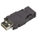 TE Connectivity Straight Cable Male USB Type A Connector 1 Port IP20 30V 1A USB 2.0 2013798-1
