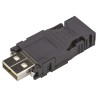 TE Connectivity Straight Cable Male USB Type A Connector 1 Port IP20 30V 1A USB 2.0 2013798-1