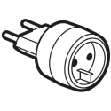 Legrand Travel Adapter for France and Germany 230V 6A with Safety Gates 0 503 81