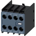 Siemens Auxiliary Contact 4 Contact 2 NC/2 NO Snap-On, 6 A, 250 V DC, 690 V AC 3RH2911-1FB22