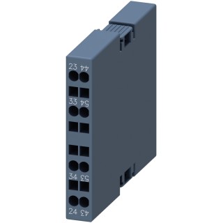 Siemens Auxiliary Contact 2 Contact 2 NO 10 A 250 V dc 690 V ac Snap-On Terminal Cage Clamp SIRIUS Series 3RH2911-2DA20