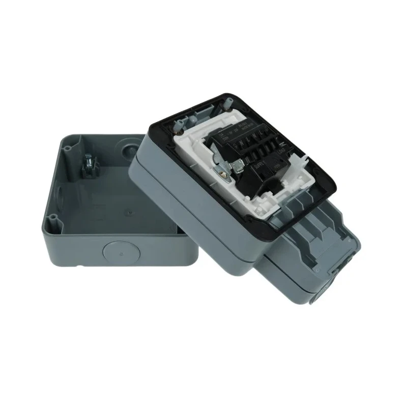 MK Electric 13A 1 Gang Switched Fused Spur BS 1363 Pt. 2, Recycled Polycarbonate, IP66 IP56 K56410GRY