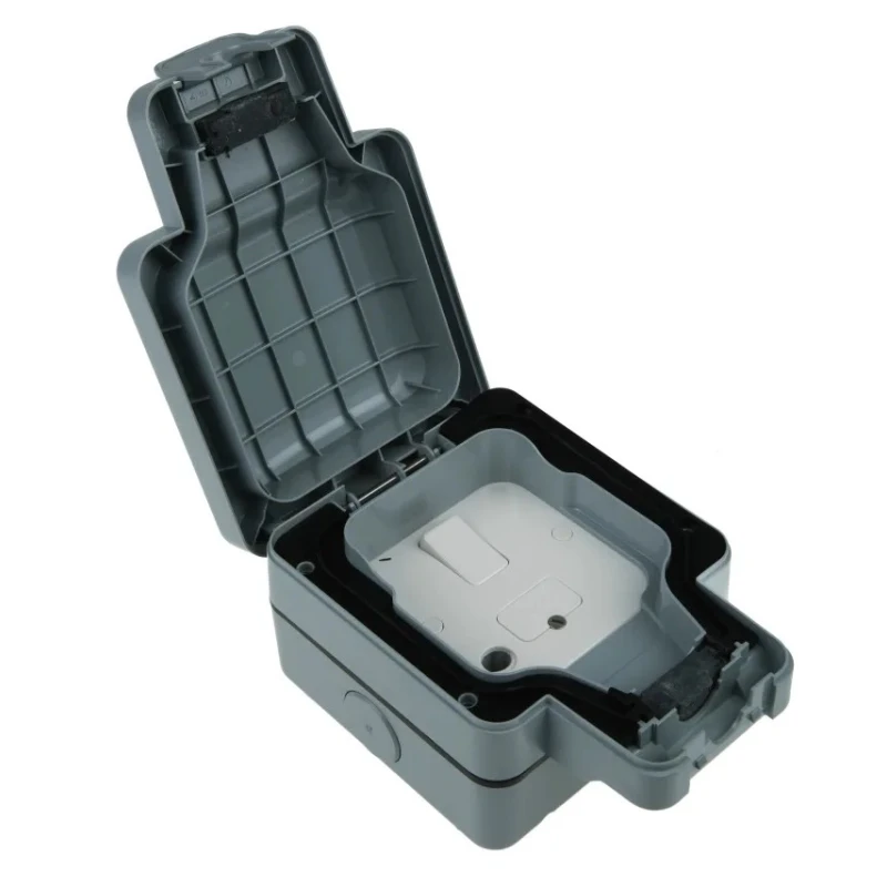 MK Electric 13A 1 Gang Switched Fused Spur BS 1363 Pt. 2, Recycled Polycarbonate, IP66 IP56 K56410GRY
