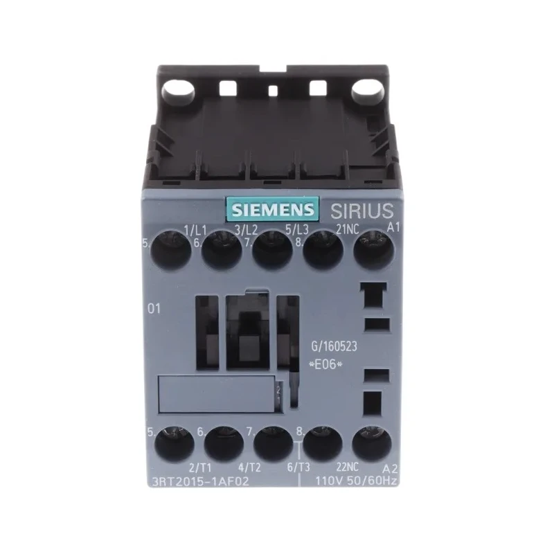 Siemens Motor Control Contactor 3RT2 Series, 110V AC Coil, 3-Pole, 7A, 3 kW, 3 NO, 400V AC 3RT2015-1AF02