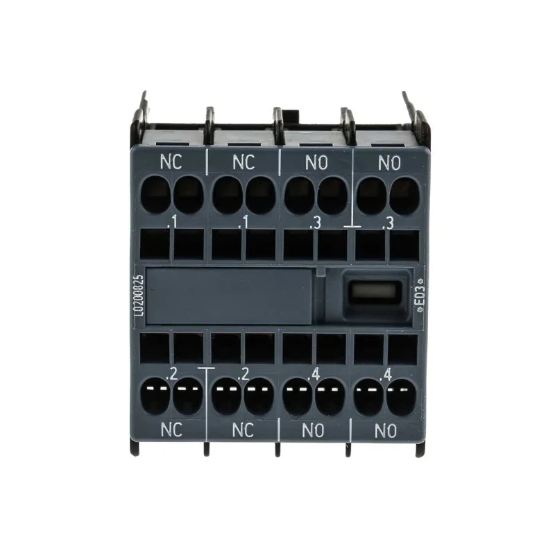 Siemens Auxiliary Contact 4 Contact 2 NC/2 NO Snap-On Mount 10 A 250 V DC 690 V AC 3RH2911-2HA22