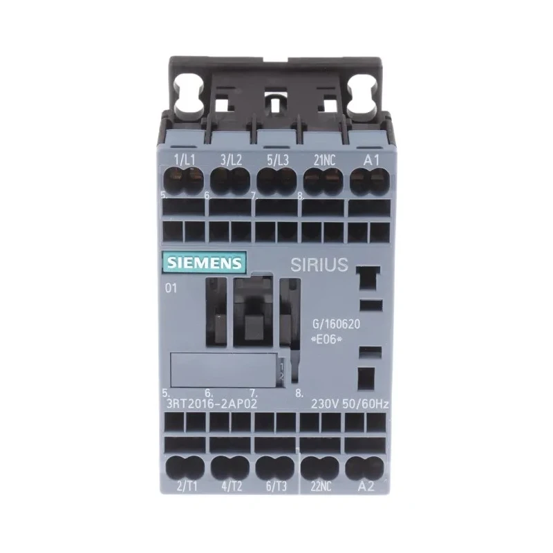 Siemens Contactor 3RT2 Series 230V AC Coil, 3-Pole, 9 A Contact Current, 4 kW Power Rating 3RT2016-2AP02