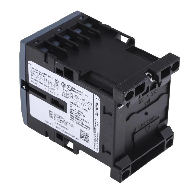 Siemens 3RT2 Motor Control Contactor 3-Pole 12 A 5.5 kW 230V AC Coil with 3 NO Contacts 3RT2017-1AP01