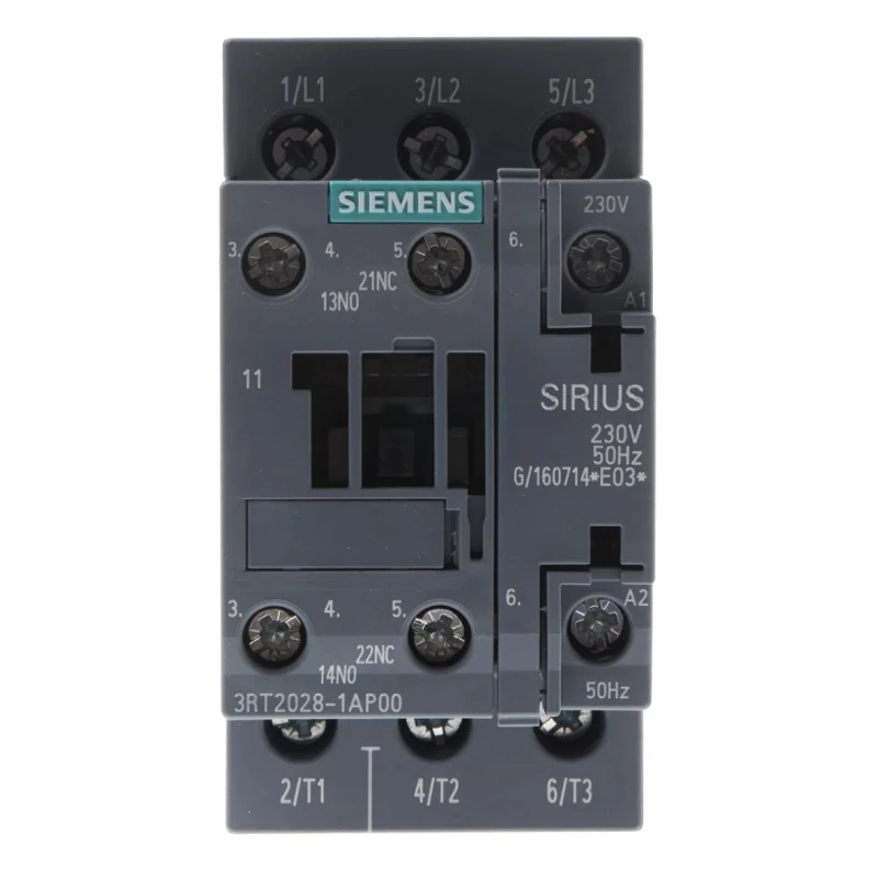 Siemens 3RT2 Contactor, 230V AC Coil, 3-Pole, 38A, 18.5 kW Power Rating, 400V AC Contact Voltage 3RT2028-1AP00