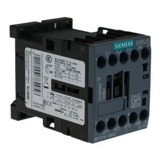 Siemens 3RT2 Power Contactor, 24V DC Coil, 3-Pole, 9 A, 4 kW, Screw Clamp, DIN Rail Mount 3RT2016-1BB42