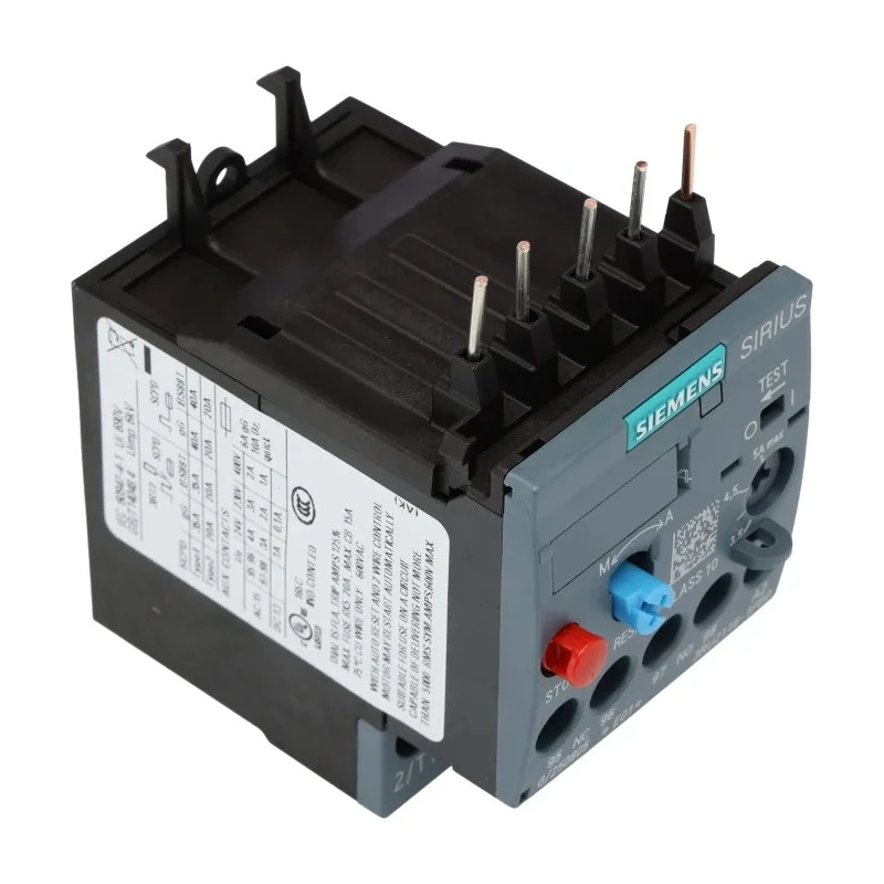Siemens SIRIUS 3RU2 Thermal Overload Relay 1 NO/1 NC 3.5-5A F.L.C 5A Contact Rating 1.5 kW 3P 3RU2116-1FB0