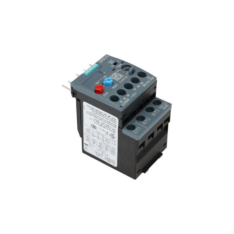 Siemens SIRIUS 3RU2 Thermal Overload Relay 1 NO/1 NC 3.5-5A F.L.C 5A Contact Rating 1.5 kW 3P 3RU2116-1FB0