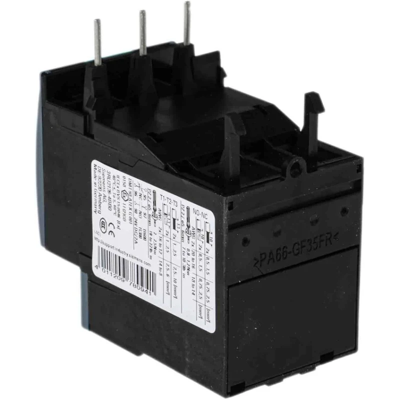 Siemens SIRIUS 3RU2 Thermal Overload Relay 1 NO/1 NC 14A 20A F.L.C 20A Contact Rating 7.5 kW 3RU2126-4BB0