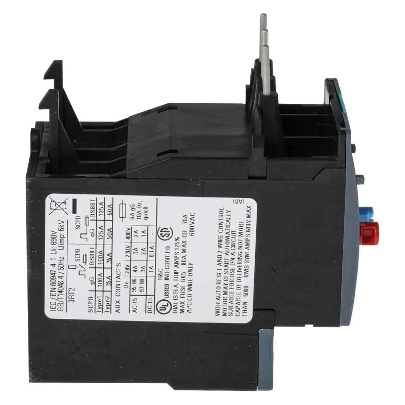 Siemens SIRIUS 3RU2 Thermal Overload Relay 1 NO/1 NC 14A 20A F.L.C 20A Contact Rating 7.5 kW 3RU2126-4BB0