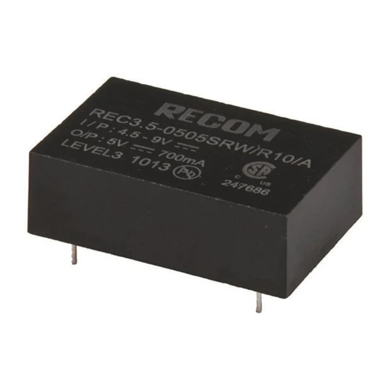 Recom DC/DC Converter 12V DC 290 mA 36V DC Input 18V Input 3.5 W Through Hole DIP-24 Package REC3.5-2412SRW/R10/A
