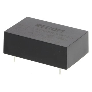 Recom DC/DC Converter Through Hole, 15V dc Output, 117 mA, 18-36V dc Input, 3.5W Power, DIP-24 Package REC3.5-2415DRW/R10/A