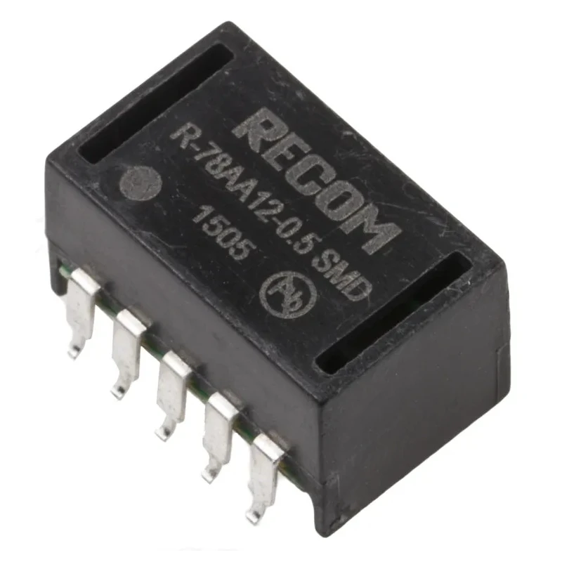 Recom Switching Regulator Surface Mount 12V DC Output Voltage 500 mA Output Current 6W Power R-78AA12-0.5SMD