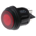 ZF Illuminated DPST On-Off On-Off Rocker Switch Panel Red Actuator Polyamide 66 Housing IP56 KDH3AEA2RBB