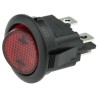 ZF Illuminated DPST On-Off On-Off Rocker Switch Panel Red Actuator 10A Polyamide 66 RRA32H3BBREN