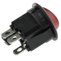 ZF Illuminated DPST On-Off On-Off Rocker Switch Panel Red Actuator 10A Polyamide 66 RRA32H3BBREN