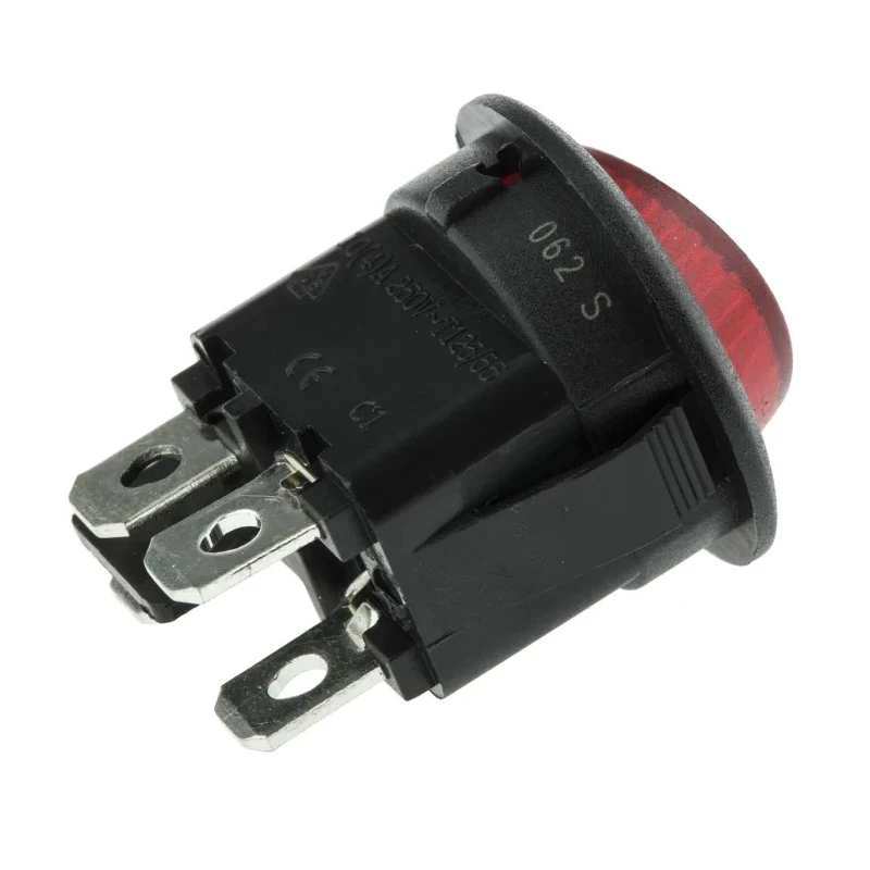 ZF Illuminated DPST On-Off On-Off Rocker Switch Panel Red Actuator 10A Polyamide 66 RRA32H3BBREN