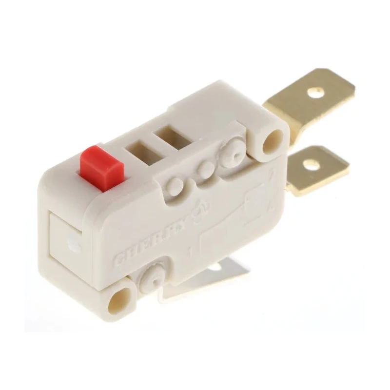 ZF Button Micro Switch, Tab Terminal, 10A, 250 V ac, SPDT, IP40 D449-V3AA