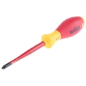 Wiha Insulated Screwdriver PH2 Tip 100 mm Blade VDE/1000V Approved Bi-Material Handle 218mm Overall 35394