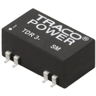 TRACOPOWER DC/DC Converter Surface Mount 2 Outputs 15V Dc 100mA 3W 36V Input TDR 3-2423SM