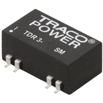 TRACOPOWER 3W Surface Mount Regulated Isolated DC/DC Converter 5V DC Output, 600mA, 18V-36V Input, Model TDR 3-2411SM