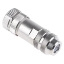 binder Circular Connector, 5 Contacts, Cable Mount, M12 12 mm, 4A Current, Plug Female, IP67, Screw Clamp 99-1436-812-05