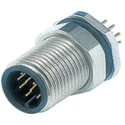 binder Circular Connector M12, 12 Contacts, Panel Mount, Plug Male, IP67 Rated, Die Cast Zinc Housing, Gold 09-3491-969-12