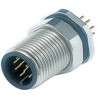 binder Circular Connector M12, 12 Contacts, Panel Mount, Plug Male, IP67 Rated, Die Cast Zinc Housing, Gold 09-3491-969-12