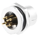 binder Circular Connector M12 Socket, Female, Panel Mount, 4 Contacts, IP67, 713 Series 09-3432-90-04
