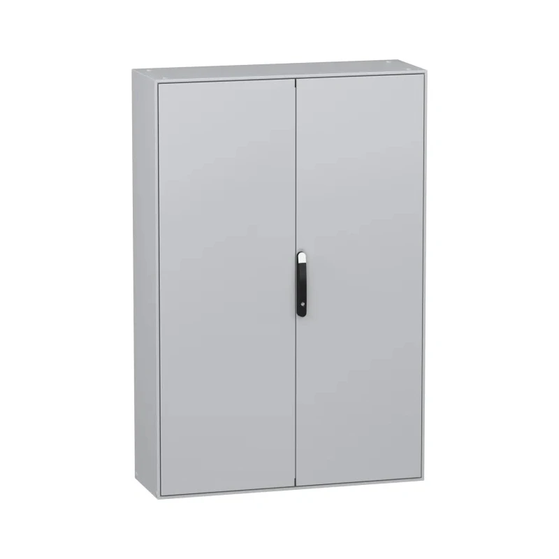 Schneider Electric PanelSeT SM Series Steel 2-Door Floor Standing Enclosure, Opaque Door, IP55 Rated, 1200 mm NSYSM1812402DP
