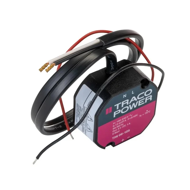 TRACOPOWER TIW 06-105 Switching Power Supply 5V DC 5W 90-264V AC Input Plastic Housing IP67 TIW 06-105