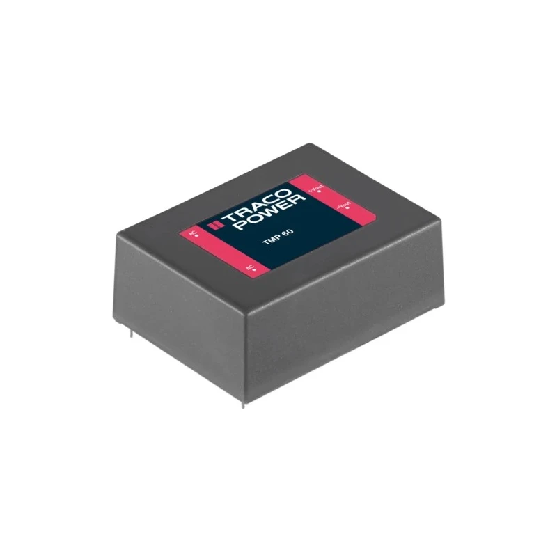 TRACOPOWER Switching Power Supply, 12V dc, 60W, 5A Output Current, PCB Mount TMP 60112