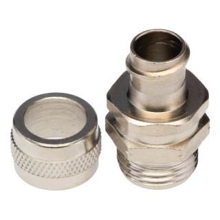 Adaptaflex Nickel Plated Brass Conduit Fitting 12 mm Nominal Size PG9 Thread IP54 Rated 7TCA296020R0069 SP12/PG9/B