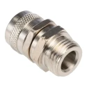 Adaptaflex Nickel Plated Brass Conduit Fitting 12 mm Nominal Size PG9 Thread IP54 Rated 7TCA296020R0069 SP12/PG9/B