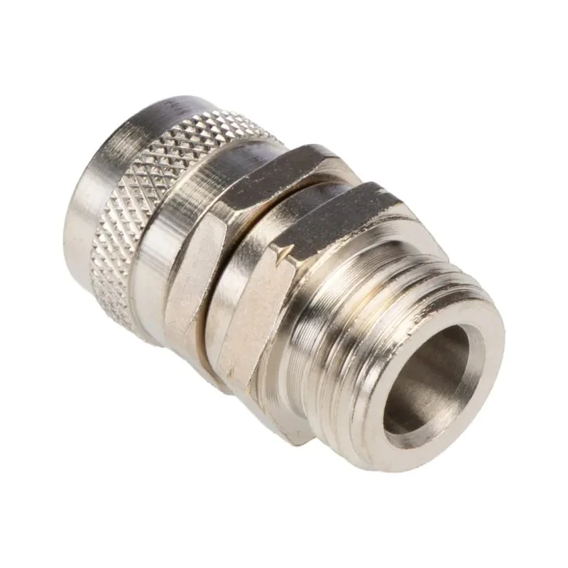 Adaptaflex Nickel Plated Brass Conduit Fitting 12 mm Nominal Size PG9 Thread IP54 Rated 7TCA296020R0069 SP12/PG9/B