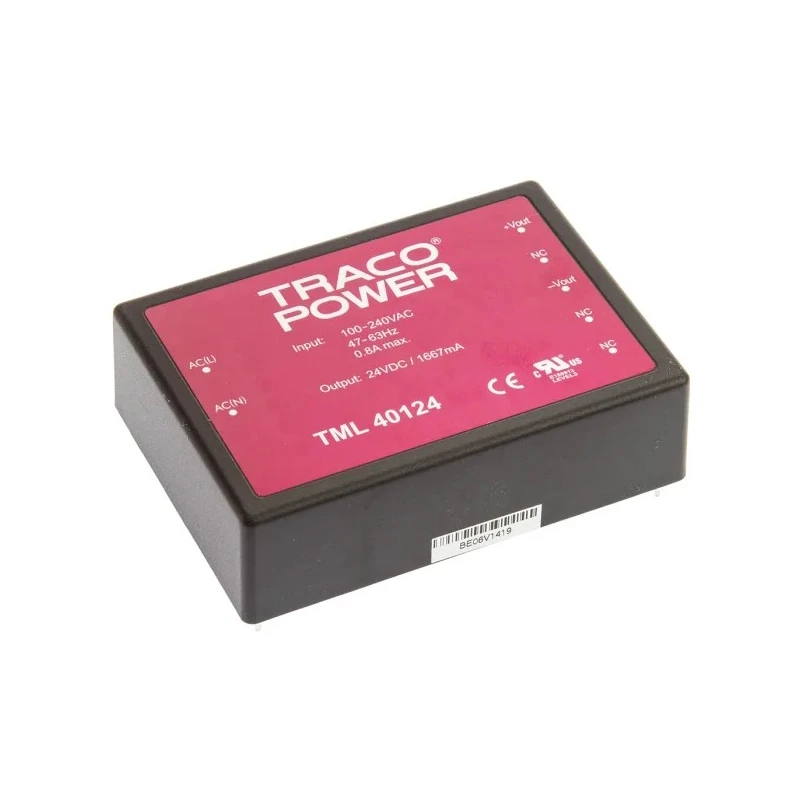 TRACOPOWER Switching Power Supply 24V DC 40W PCB Mount TML 40124