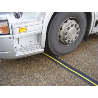 Vulcascot Temporary Traffic Calming Rubber Cable Cover 56 mm Inside Diameter, 1.5 m Length, Black Yellow 26101325