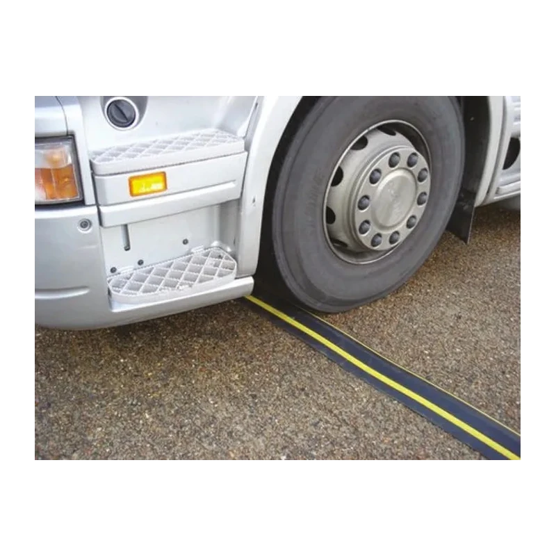 Vulcascot Temporary Traffic Calming Rubber Cable Cover 56 mm Inside Diameter, 1.5 m Length, Black Yellow 26101325