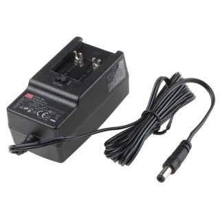 MEAN WELL AC/DC Adapter AUS, CH, EU, UK, US/Japan 264V AC Input 24V DC Output 750mA GE18I24-P1J