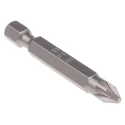 RS PRO Screwdriver Bit 1/4 in Tip PZ2 Tip Hex Drive Chrome Vanadium Steel 1-Piece 603-902