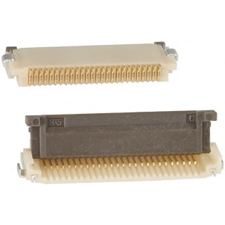 Hirose FH12 0.5 mm Pitch 26 Way Right Angle Female FPC Connector, Solder 