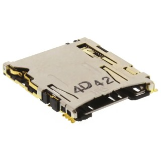 Hirose 8 Way Right Angle MicroSD Memory Card Connector, Surface Mount, Solder Termination DM3AT-SF-PEJM5(40)