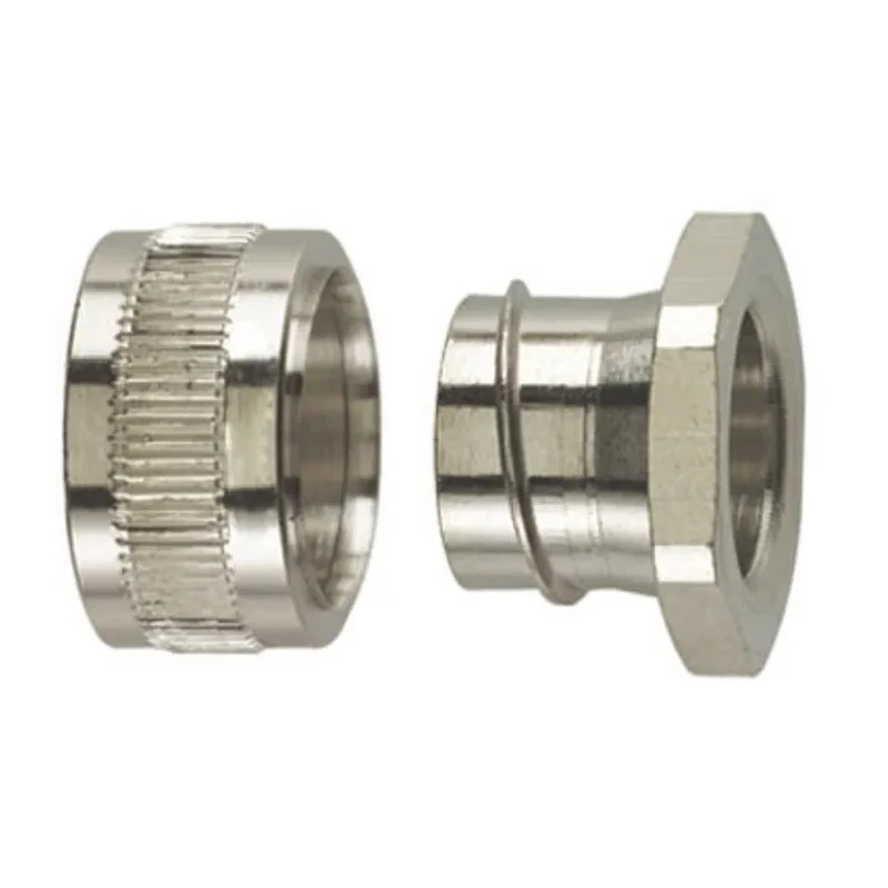 HellermannTyton Nickel Plated Brass Conduit Fitting, 16 mm Nominal Size, Thread Size M16, IP54 166-31202 PCS16-PC-NPB-ML